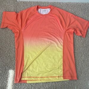 Lands’ End Swim Shirt - Adult Medium - Orange/Yellow - Good Condition